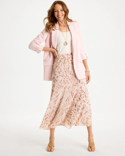 Chico's Trusted | Cheetah Pull-On Godet Skirt