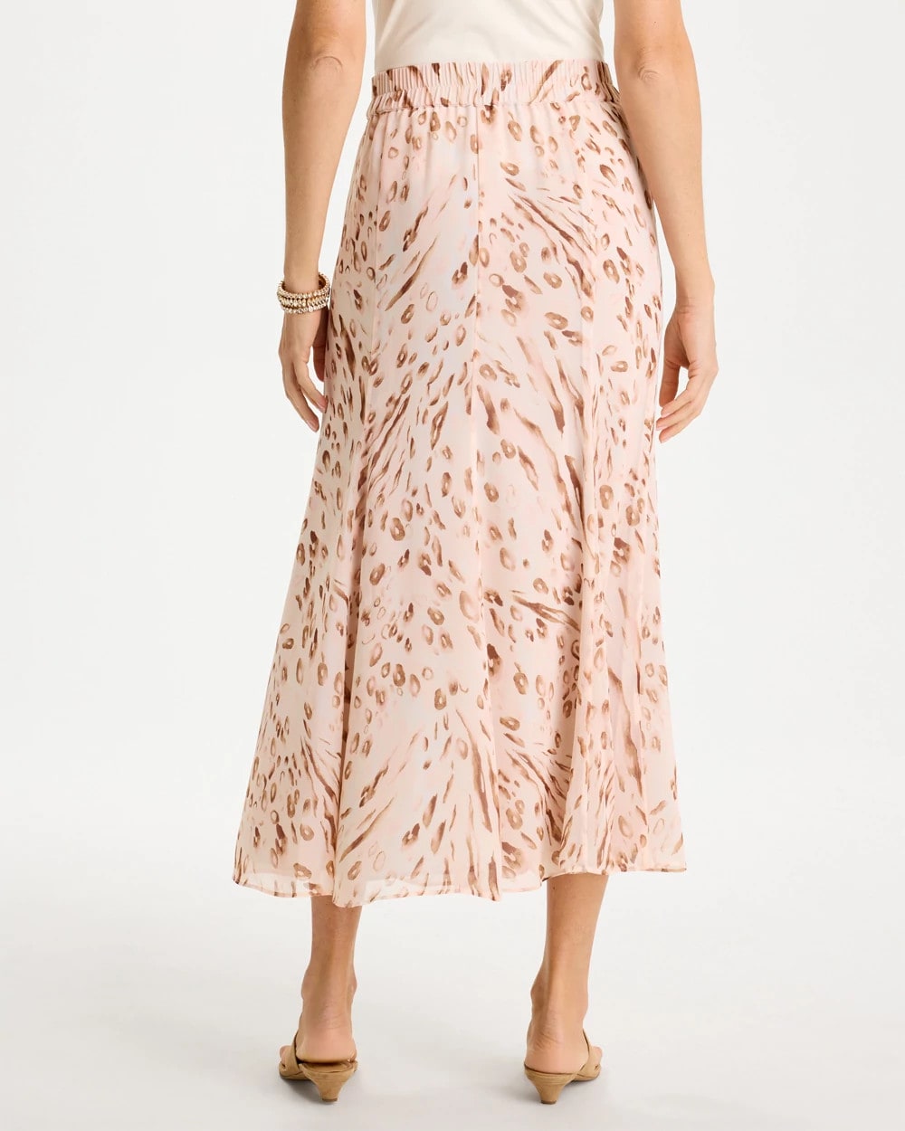 Chico's Trusted | Cheetah Pull-On Godet Skirt