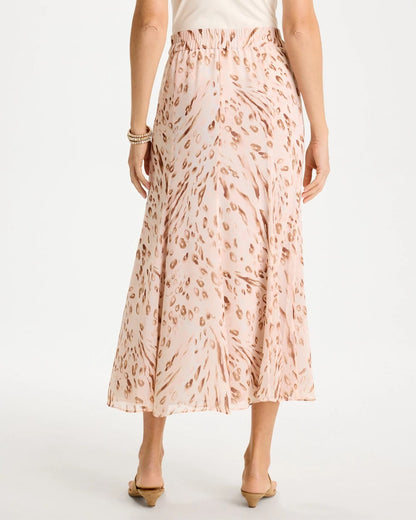 Chico's Trusted | Cheetah Pull-On Godet Skirt