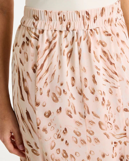 Chico's Trusted | Cheetah Pull-On Godet Skirt