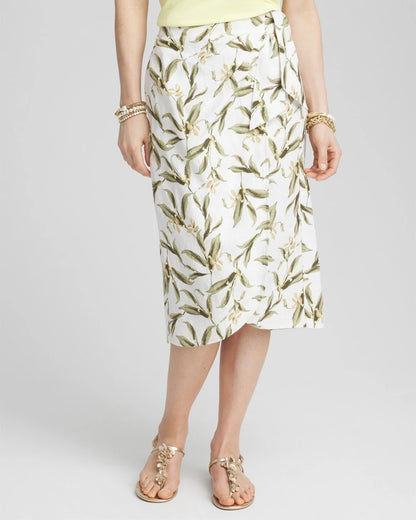 Chico's Special Offer | Linen Midi Wrap Skirt