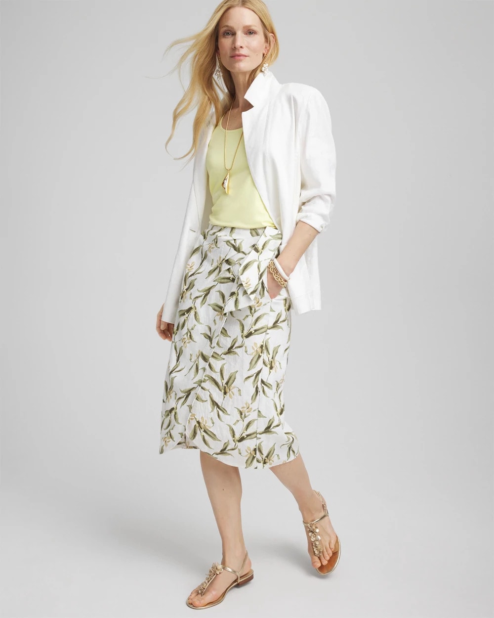 Chico's Special Offer | Linen Midi Wrap Skirt