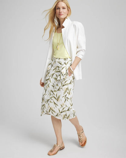 Chico's Special Offer | Linen Midi Wrap Skirt