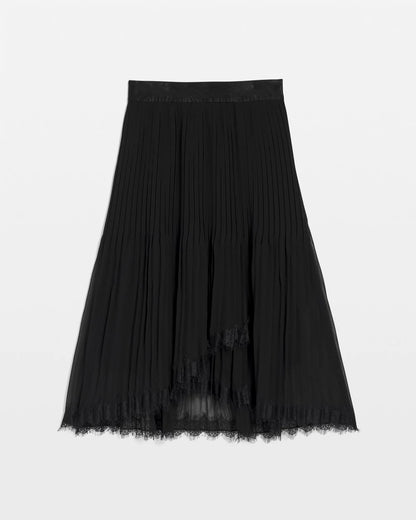 Chico's Smart Buy | Pleated Lace Hem Midi Skirt