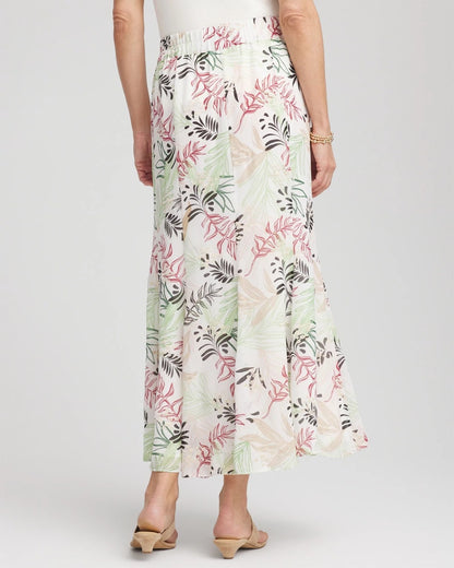 Chico's Popular | Floral Embroidered Crinkle Maxi Skirt