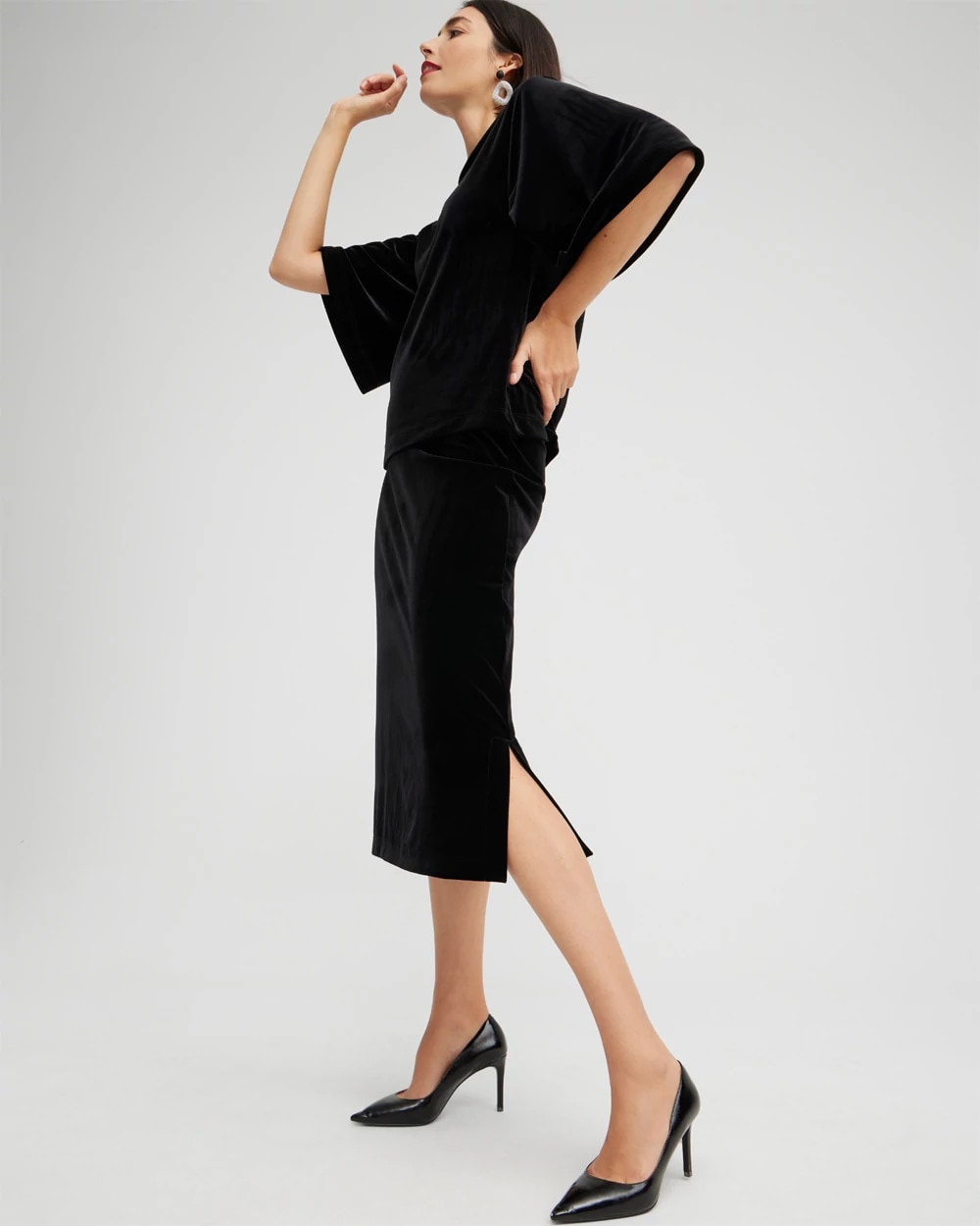 Chico's Best Seller | Travelers™ Velvet Midi Skirt