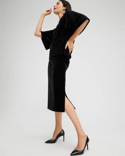 Chico's Best Seller | Travelers™ Velvet Midi Skirt