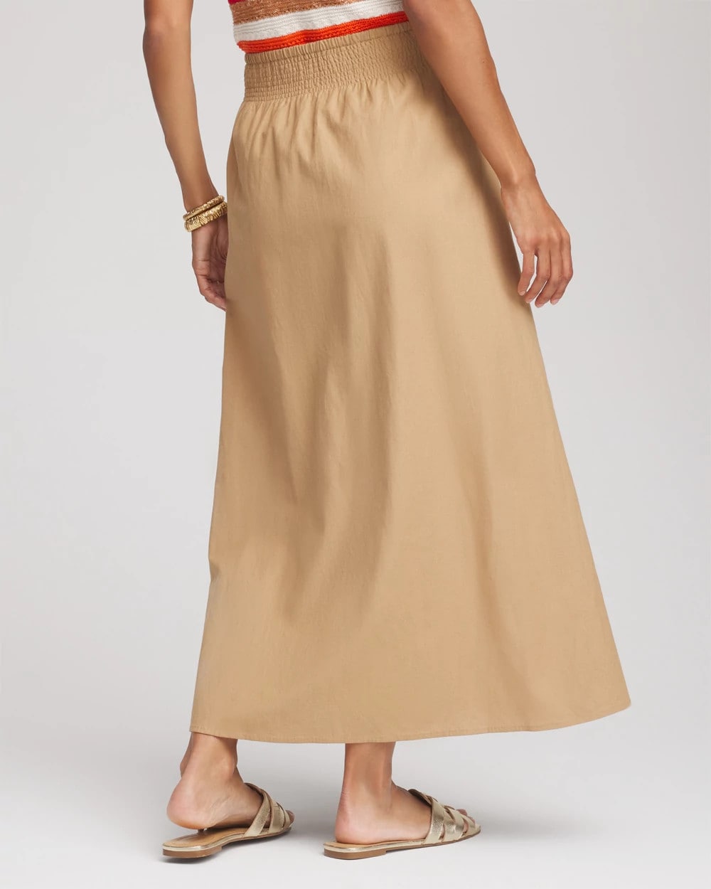 Chico's Everyday | Smocked Pull-On Midi Skirt