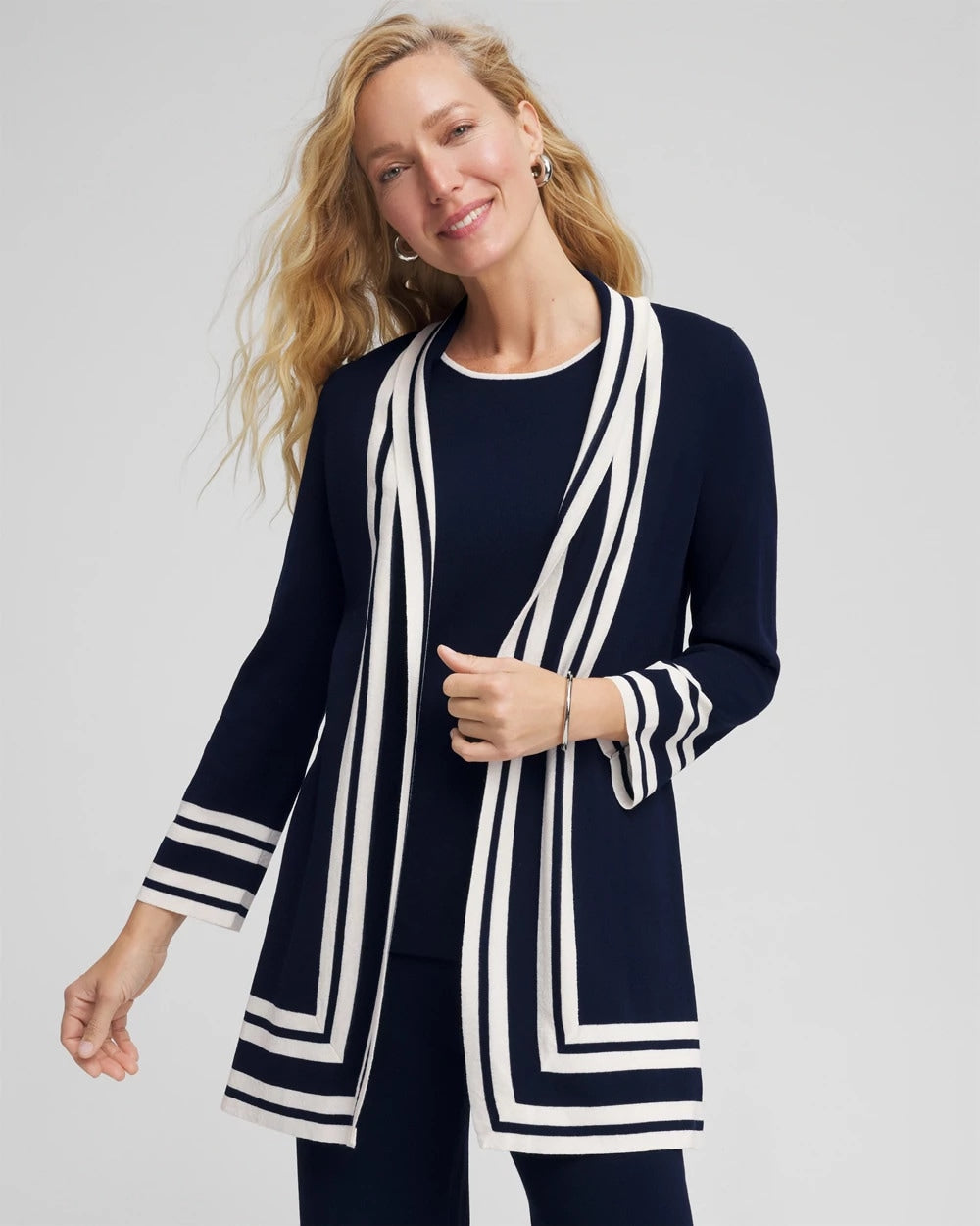 Chico's Signature | Travelers™ Contrast Border Cardigan