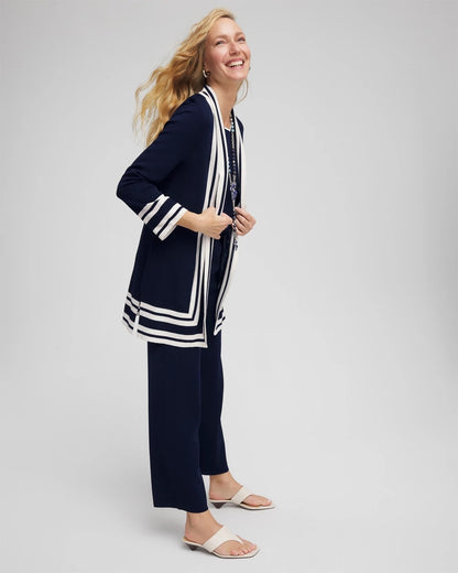 Chico's Signature | Travelers™ Contrast Border Cardigan