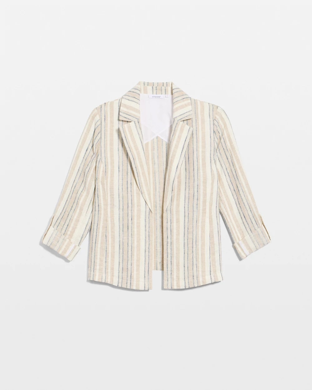 Chico's Latest | Striped Linen Roll Sleeve Blazer