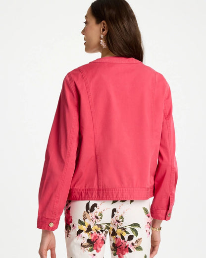 Chico's Hot Sale | Collarless Twill Box Jacket