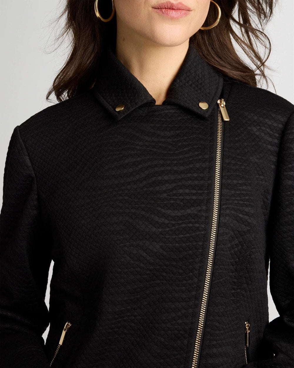 Chico's Featured | Embossed Knit Moto Jacket