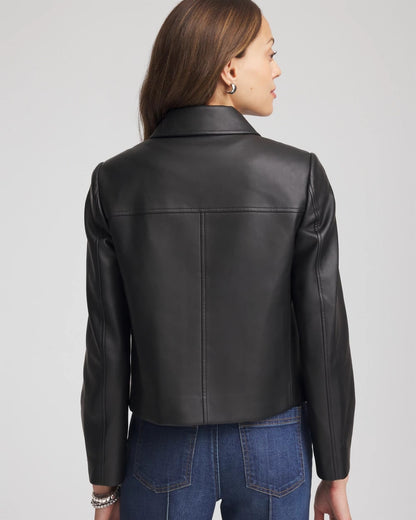 Chico's Special Offer | Faux Leather Zip-Front Jacket