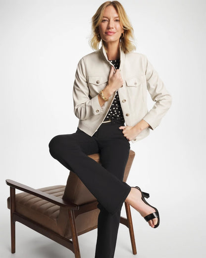 Chico's Everyday | Faux Leather Trucker Jacket