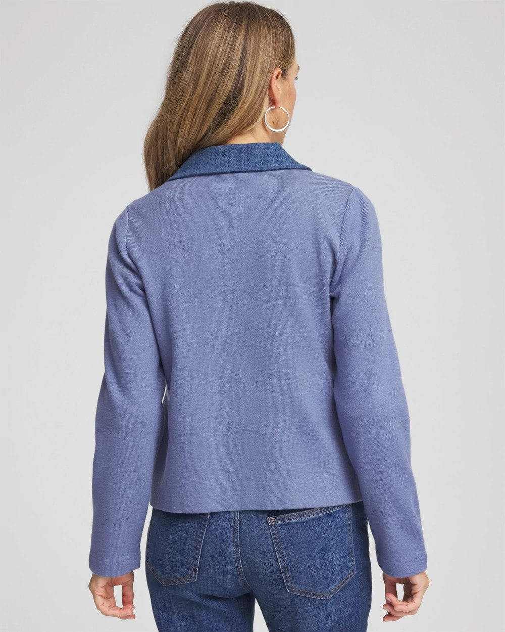 Chico's Everyday | Denim Colorblock Marl Shirt Jacket