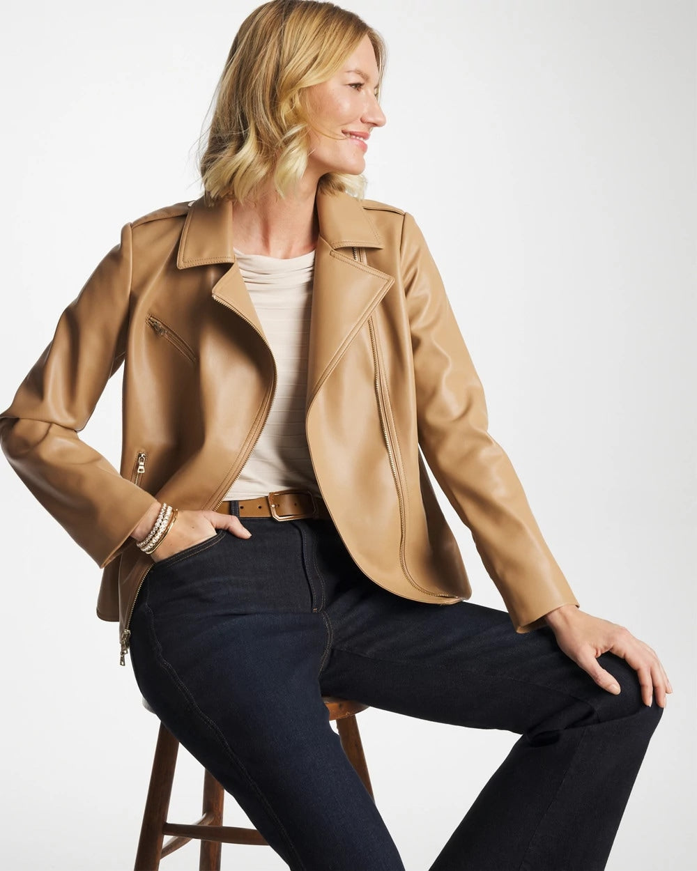 Chico's Recommended | Faux Leather Moto Jacket