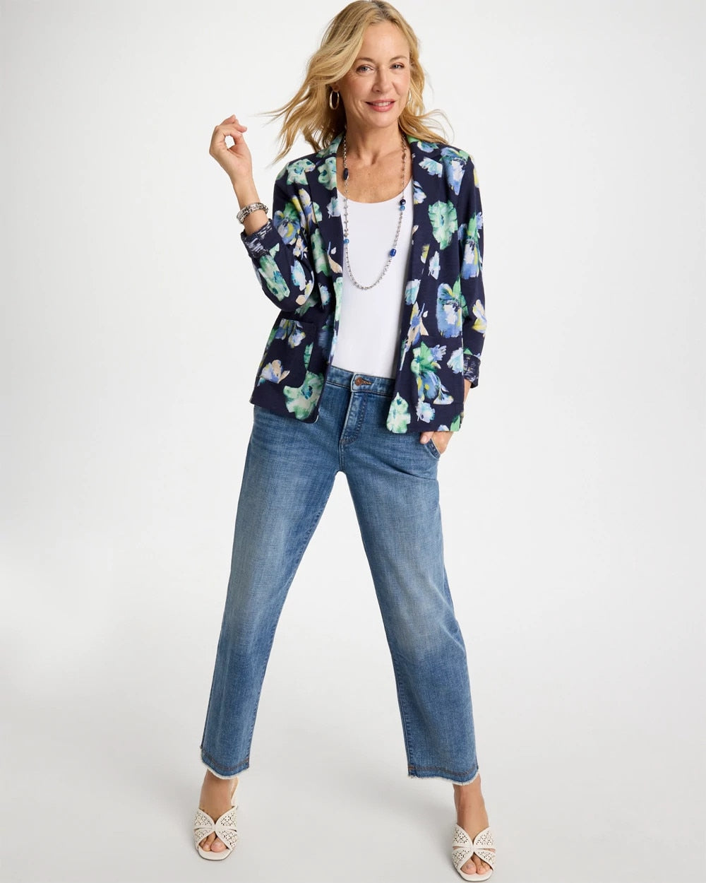 Chico's Quality | Printed Slub Knit Blazer