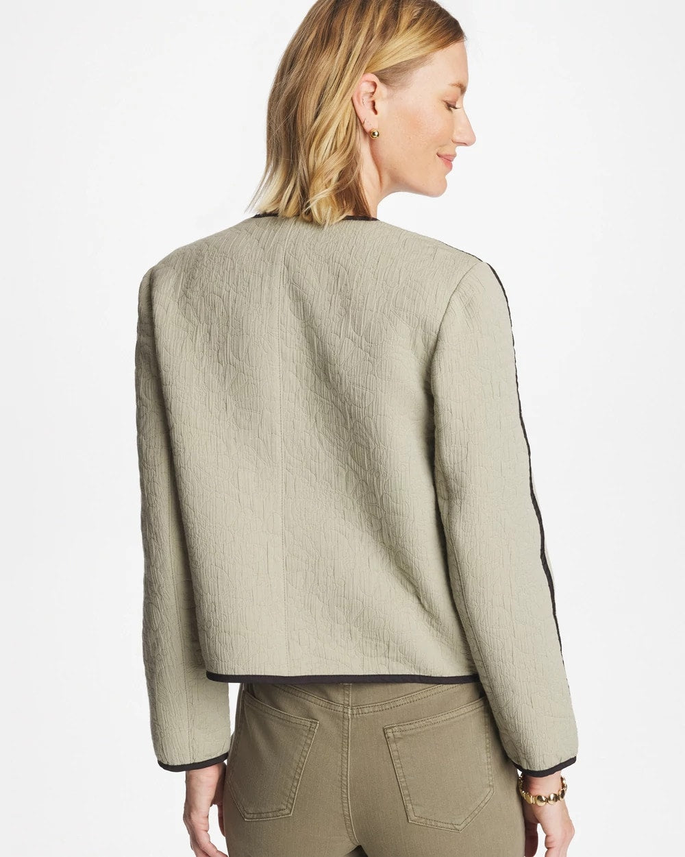 Chico's Customer Favorite | Collarless Quilted Box Jacket
