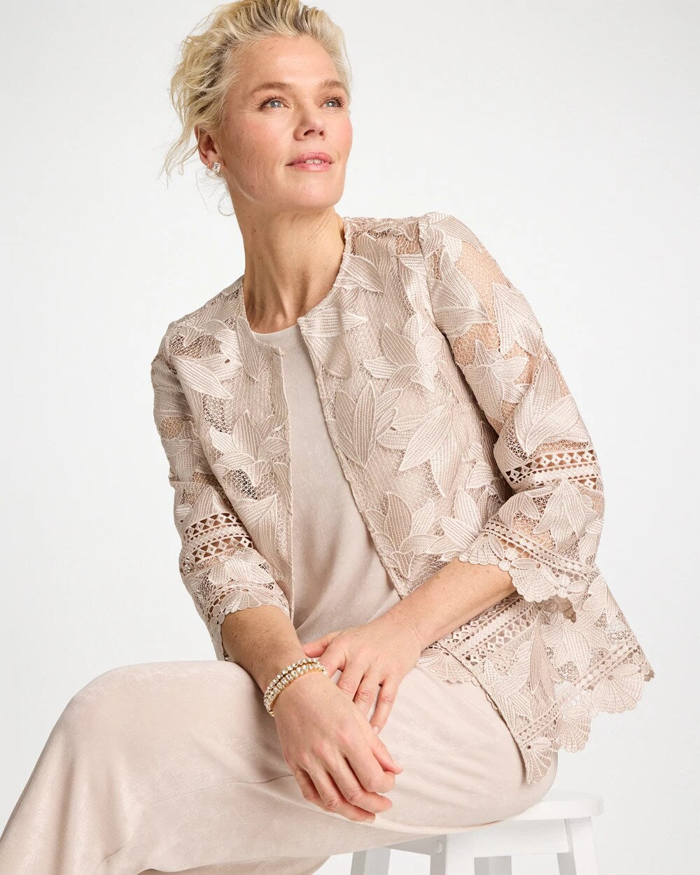 Chico's Top Pick | Travelers™ Collection Scallop Lace Jacket