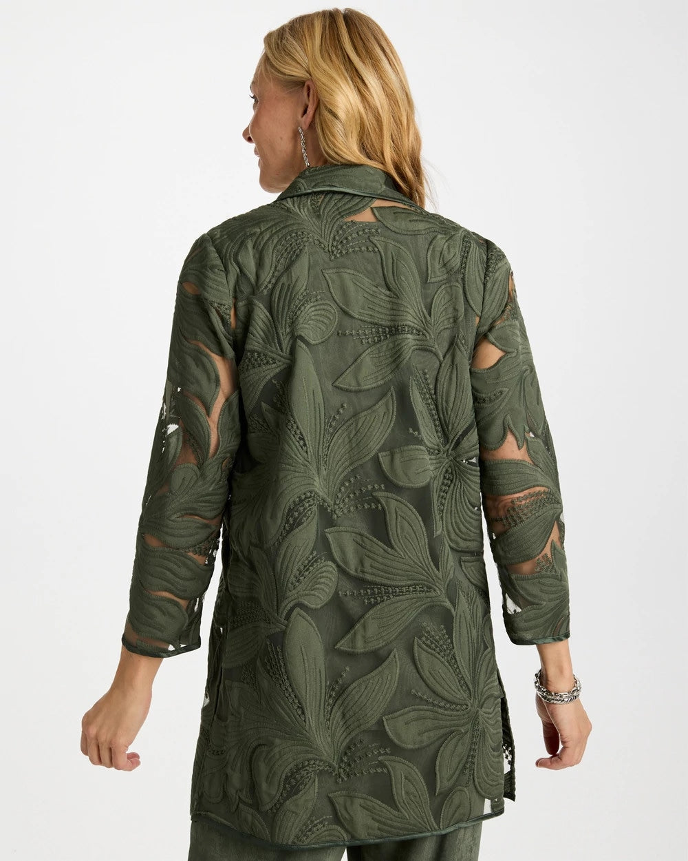 Chico's Discount | Travelers™ Collection Applique Embroidered Jacket