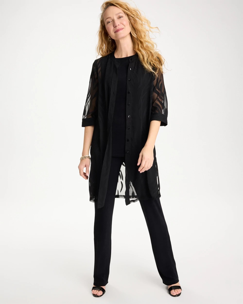 Chico's Best Price | Travelers™ Collection Sheer Jacquard Topper