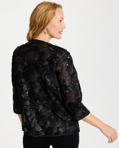 Chico's Great Value | Travelers™ Collection Sequin Mesh Soutache Jacket
