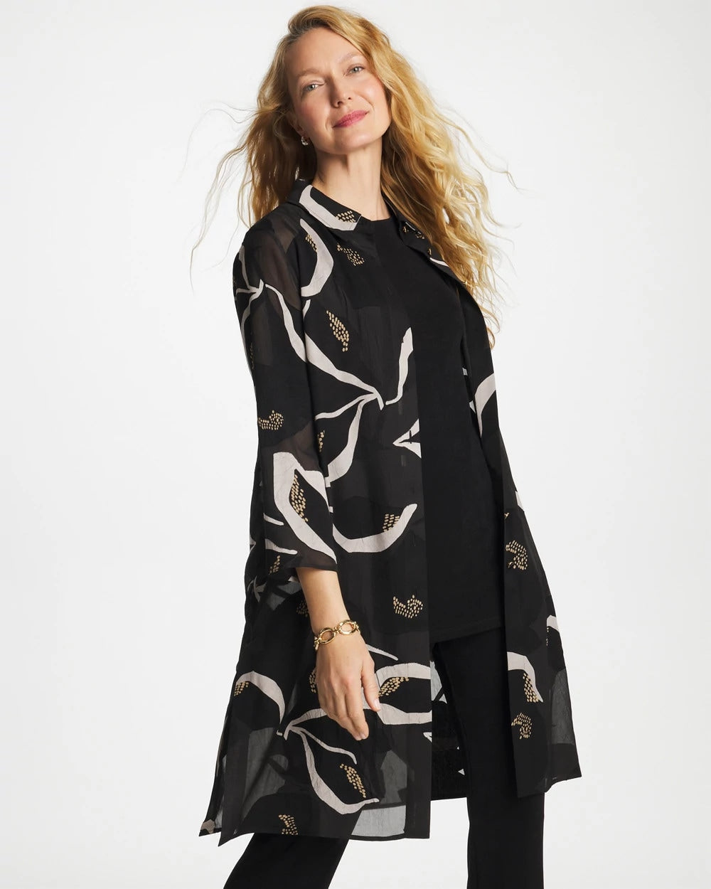 Chico's Best Seller | Travelers™ Collection Burnout Peace Lily Topper