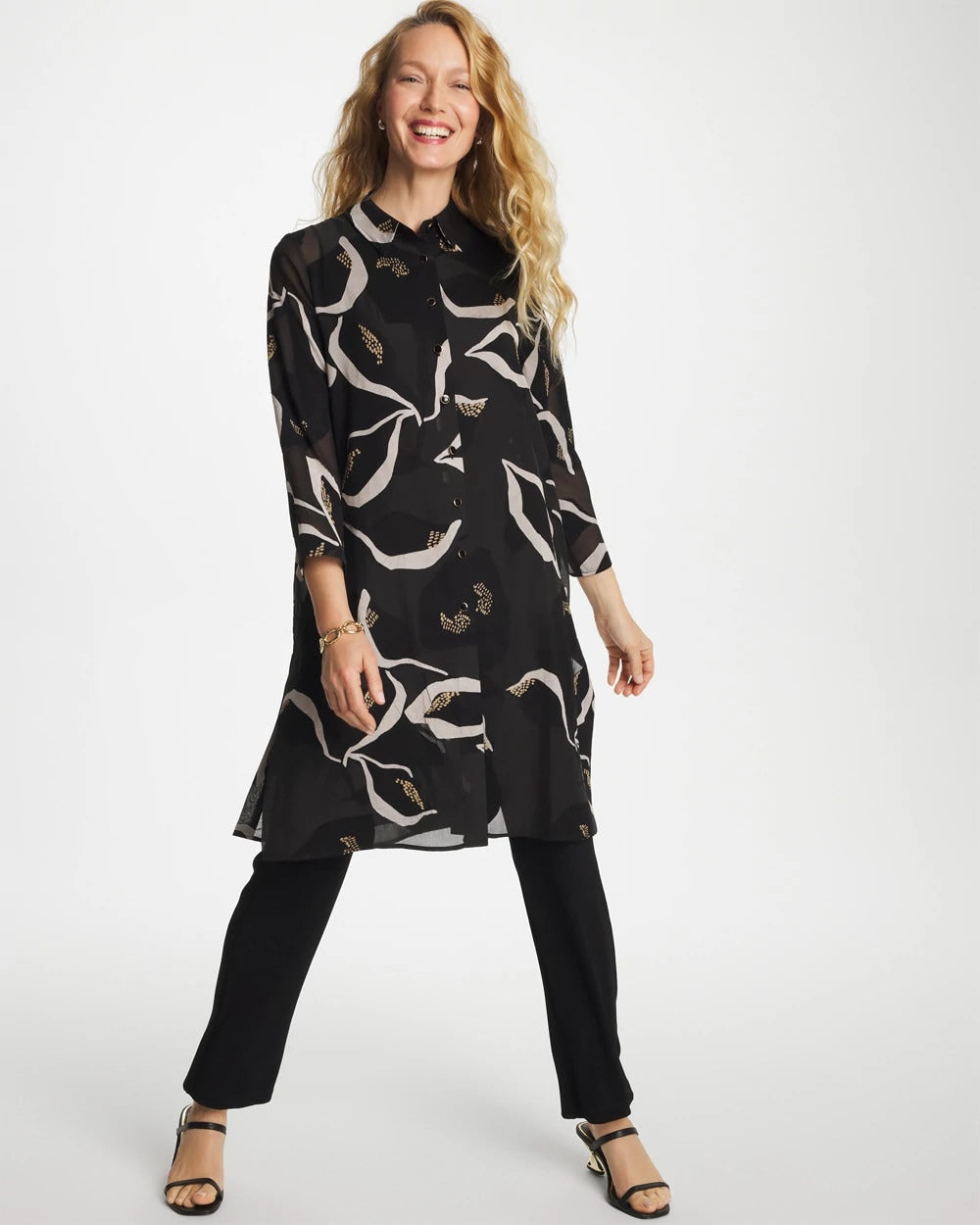 Chico's Best Seller | Travelers™ Collection Burnout Peace Lily Topper