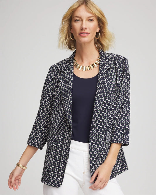 Chico's Classic | Printed Soft Crepe Blazer
