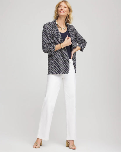 Chico's Classic | Printed Soft Crepe Blazer