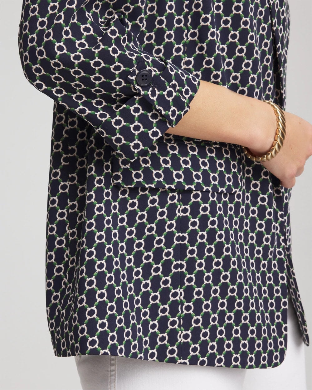 Chico's Classic | Printed Soft Crepe Blazer