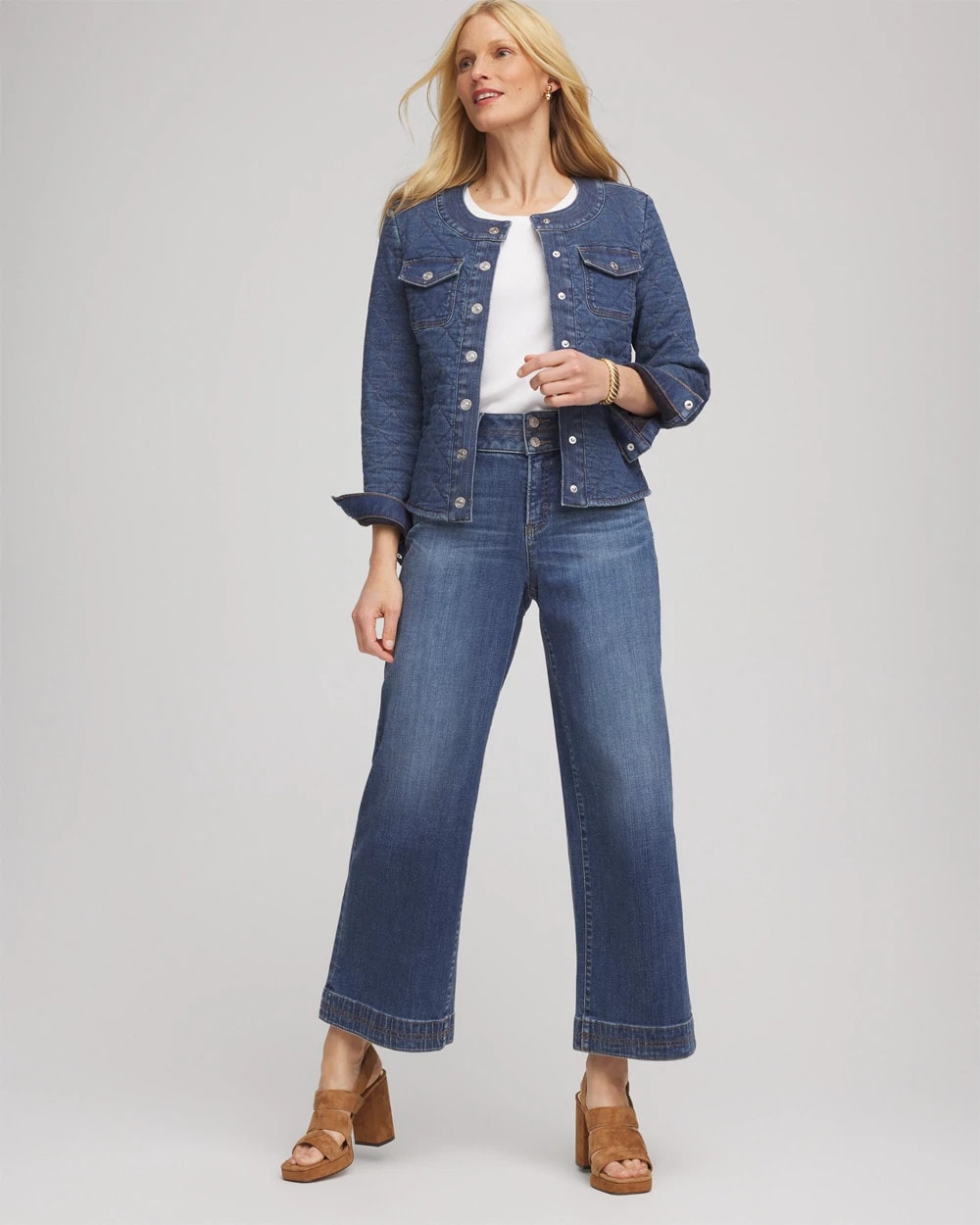 Chico's Trusted | Quilted Denim Jacket