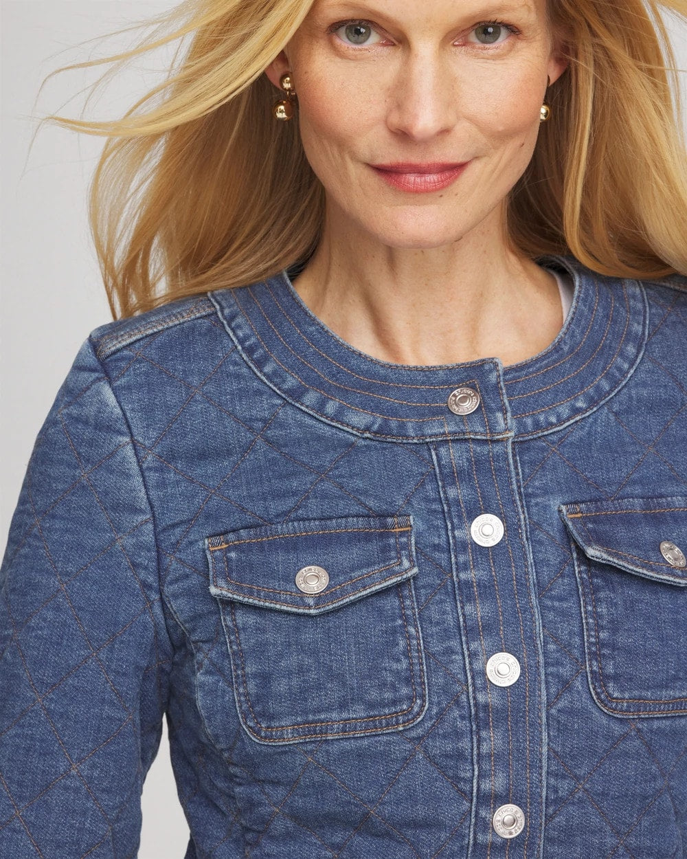 Chico's Trusted | Quilted Denim Jacket