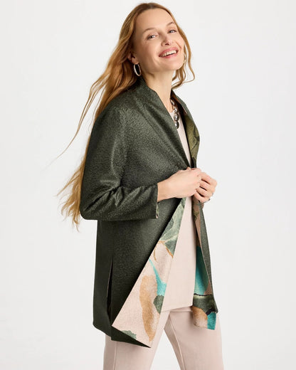 Chico's Deals | Travelers™ Soft Bloom Reversible Crushed Jacket