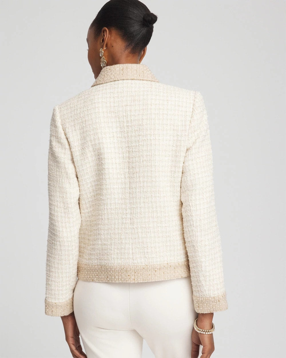 Chico's Value | Tonal Neutral Tweed Jacket