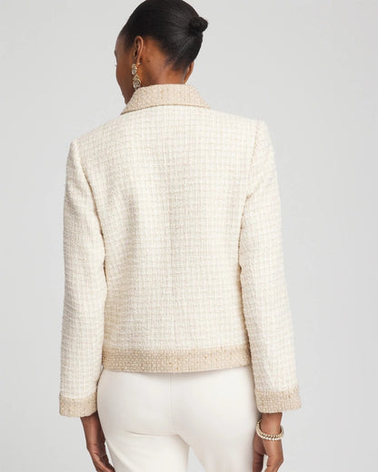 Chico's Value | Tonal Neutral Tweed Jacket