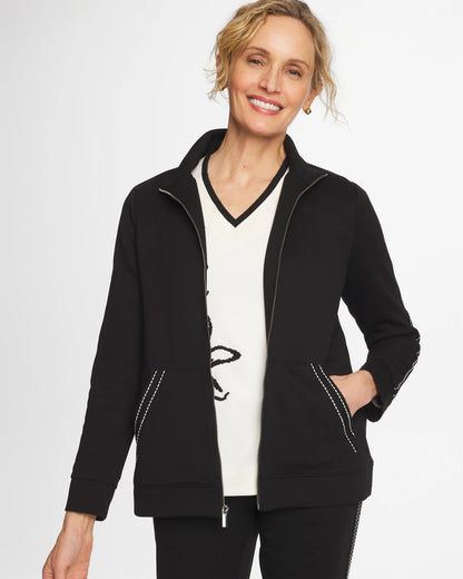 Chico's Value | Zenergy® Double-Knit Pick Stitch Jacket