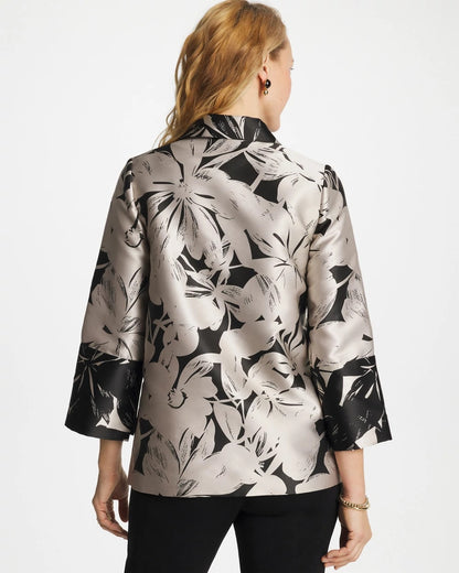 Chico's Latest | Travelers™ Collection Floral Jacquard Jacket