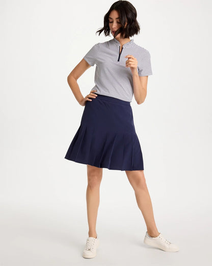 Chico's Customer Favorite | Zenergy® UPF Ruffle Striped Half Zip