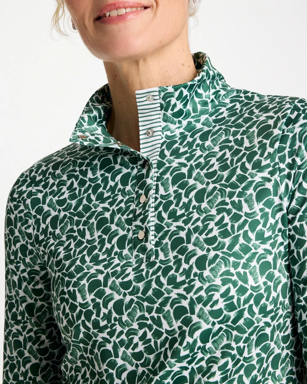 Chico's Exclusive | Zenergy® UPF Paint Snap Mockneck