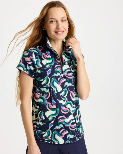 Chico's Best Seller | Zenergy® UPF Blooms Half Zip Polo