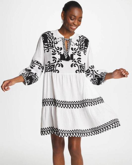 Chico's Premium | Woven Printed Swim Cover-Up Dress