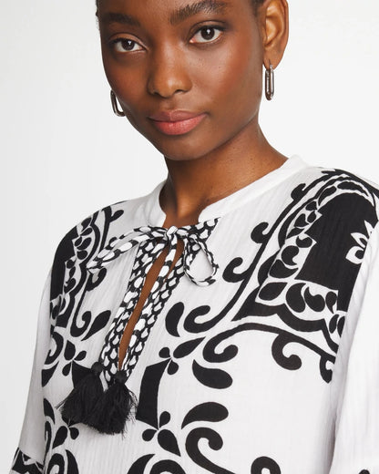 Chico's Premium | Woven Printed Swim Cover-Up Dress