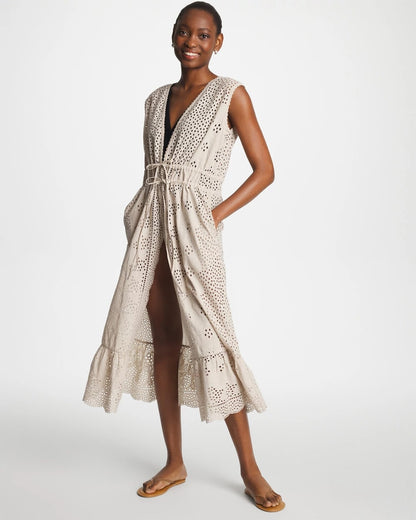 Chico's Everyday | Woven Eyelet Swim Cover-Up Dress