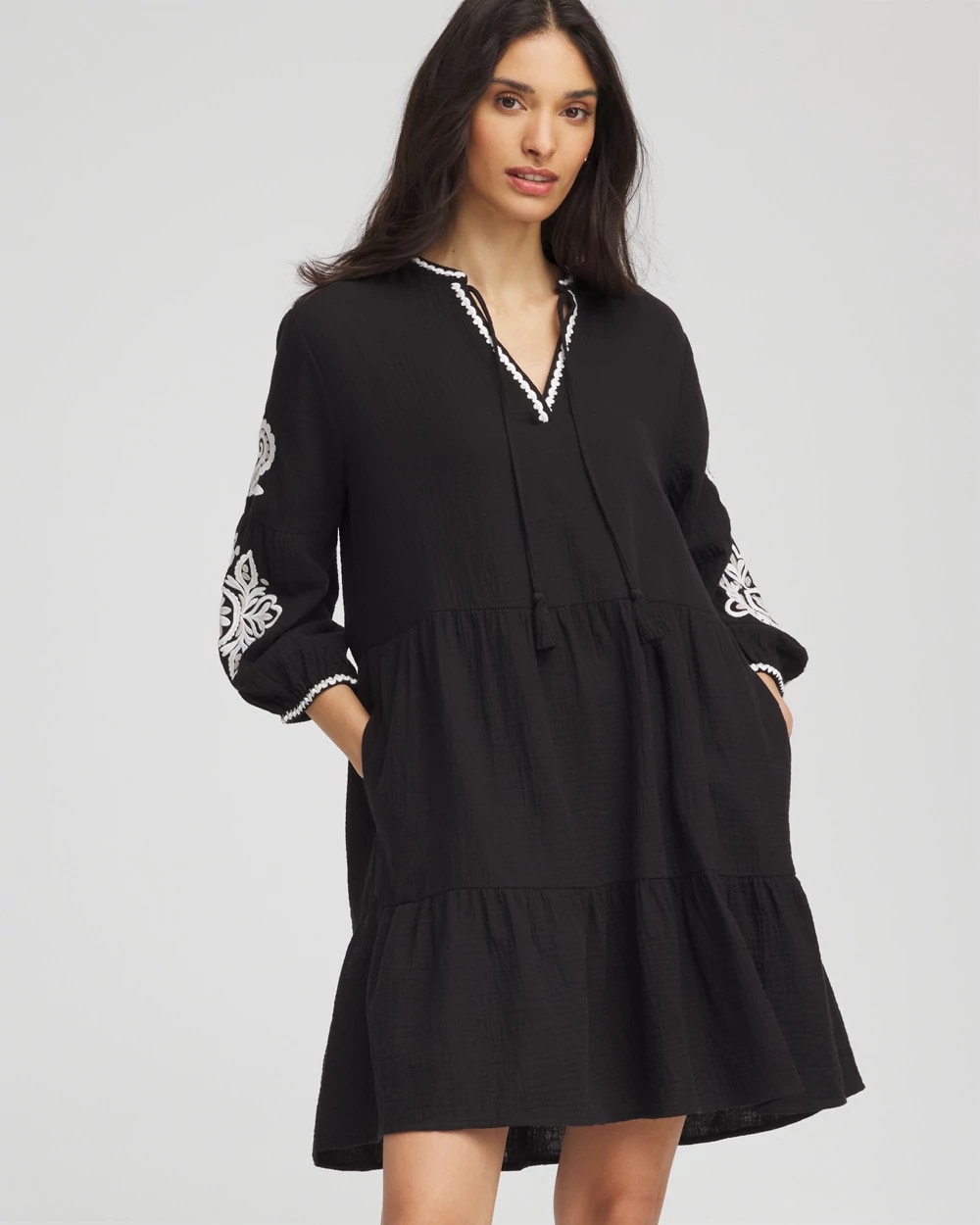 Chico's Featured | Woven Embroidered Swim Cover-Up