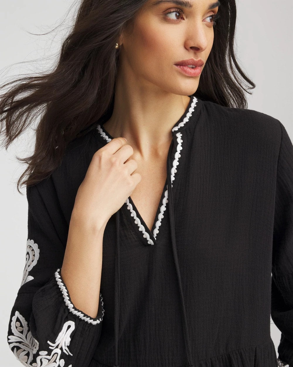 Chico's Featured | Woven Embroidered Swim Cover-Up