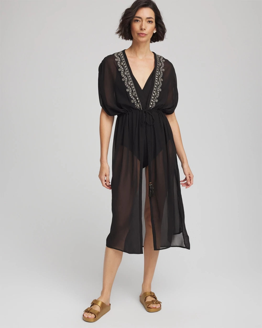 Chico's Latest | Miraclesuit® Beach Embroidered Long Kimono