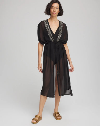 Chico's Latest | Miraclesuit® Beach Embroidered Long Kimono