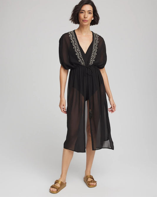 Chico's Latest | Miraclesuit® Beach Embroidered Long Kimono